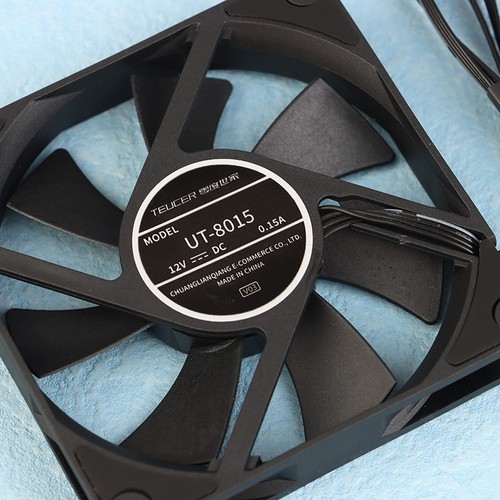 Teucer UT-8015 8CM Chassis Fan Slim 12V/4Pin PWM PC Case Cooling Ventilator - Afbeelding 4 van 10