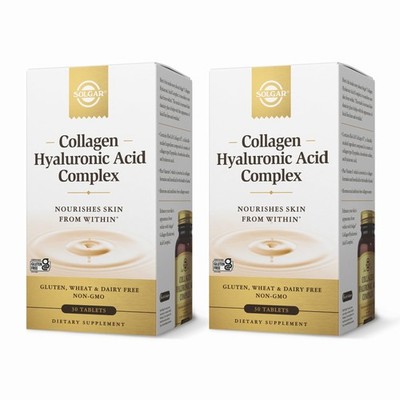 Solgar Collagen Hyaluronic Acid Complex - 30 Tablets, 30 Count (Pack of 2) 