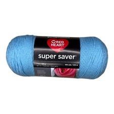 Red Heart Super Saver Yarn LIGHT BLUE Acrylic 7 oz Skein New