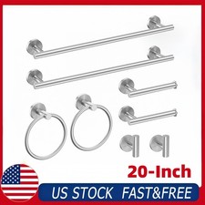 USHOWER 8-Piece Bathroom Hardware Set Brushed Nickel SUS304 Stainless Steel