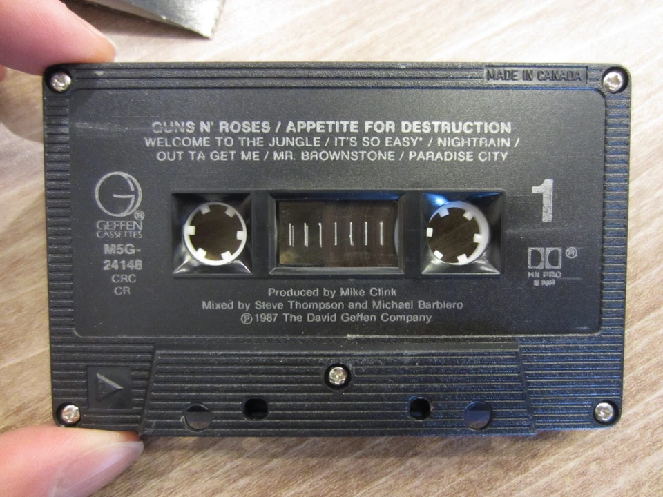 GUNS N' ROSES '87 canadian CRC cassette APPETITE FOR DESTRUCTION tested TAPE Ex - Image 3 of 4