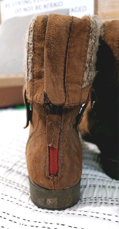 Botas de combate Falls Creek con cremallera/cordones, forradas para mujer talla 11 Foto 3 de 4