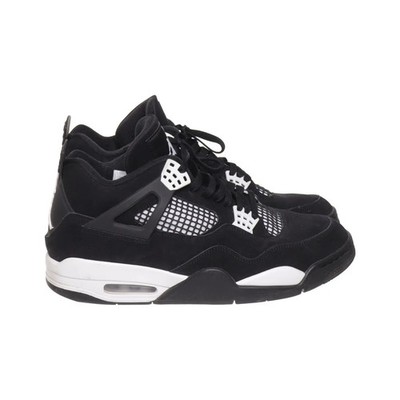 Nike Air Jordan, Sneaker, Größe: 44 1/2, 4 Retro, Wildleder, Schwarz/Weiß #XmW