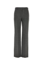 ALEXANDER MCQUEEN Grey Embroidered Wool Pant New & Authentic