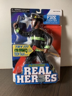 NEW Real Heroes Fire Fighter Firefighter Electronic RePlay Toys 2001