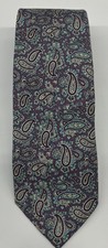 Polo Ralph Lauren Neck Tie Purple Paisley Teardrop Silk Italy NWT Vintage