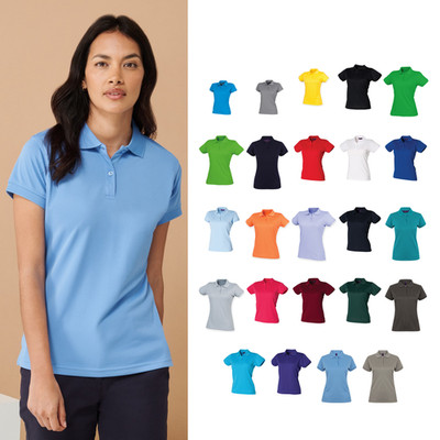 Henbury Frauen Coolplus Poloshirt - Damen Kurzarm Sport-T-Shirt