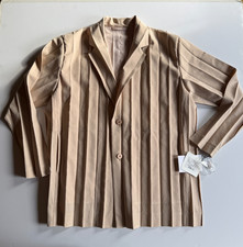 Homme Plissé Issey Miyake Edge Ensemble Blazer in Beige — Size 2 (40) - HP48FD25