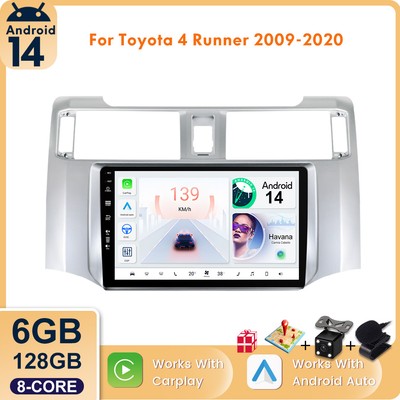 9'' Android 14 Stereo Radio GPS WiFi For Toyota 4 Runner 2009-2020 4GB+64GB DAB 