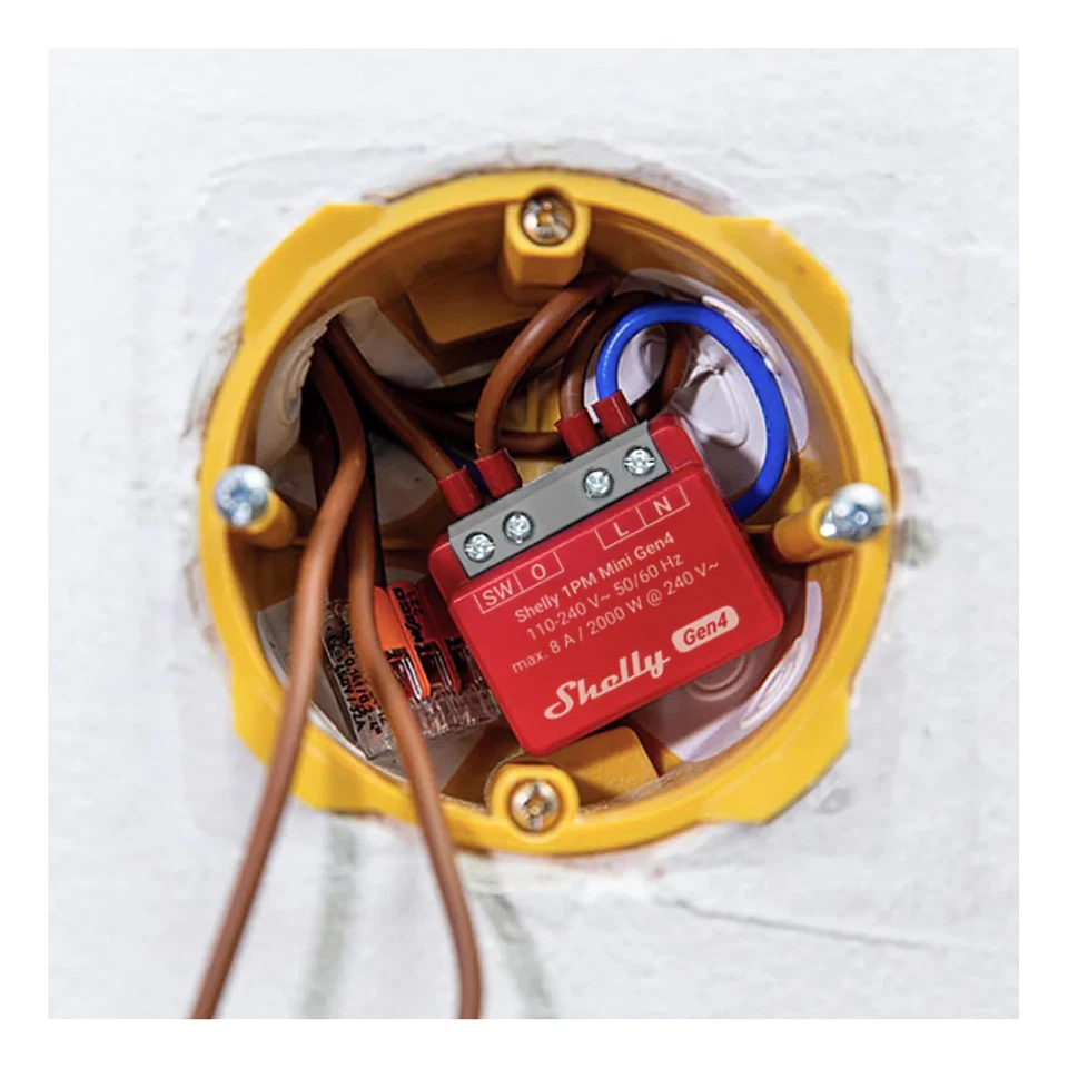 Relé inteligente Shelly 1PM Mini Gen4 (1PM Mini Gen4) Foto 2 de 2