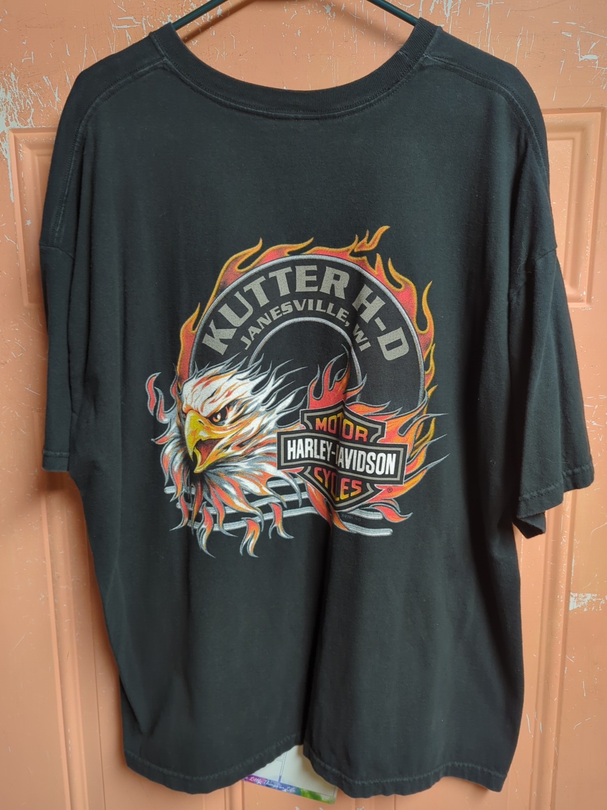 Vintage Kutter Janesville Wisconsin Harley Davidson Rules T Shirt USA Made XXL