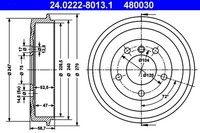 2X ATE Bremstrommel 24.0222-8013.1 FüR BMW E36 3Er Compact 316 318 Tds