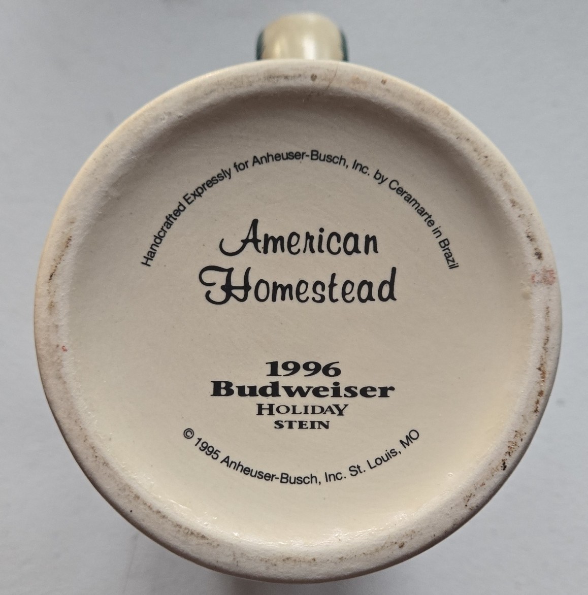 vintage budweiser beer steins " American homestead " 1996 with Papers