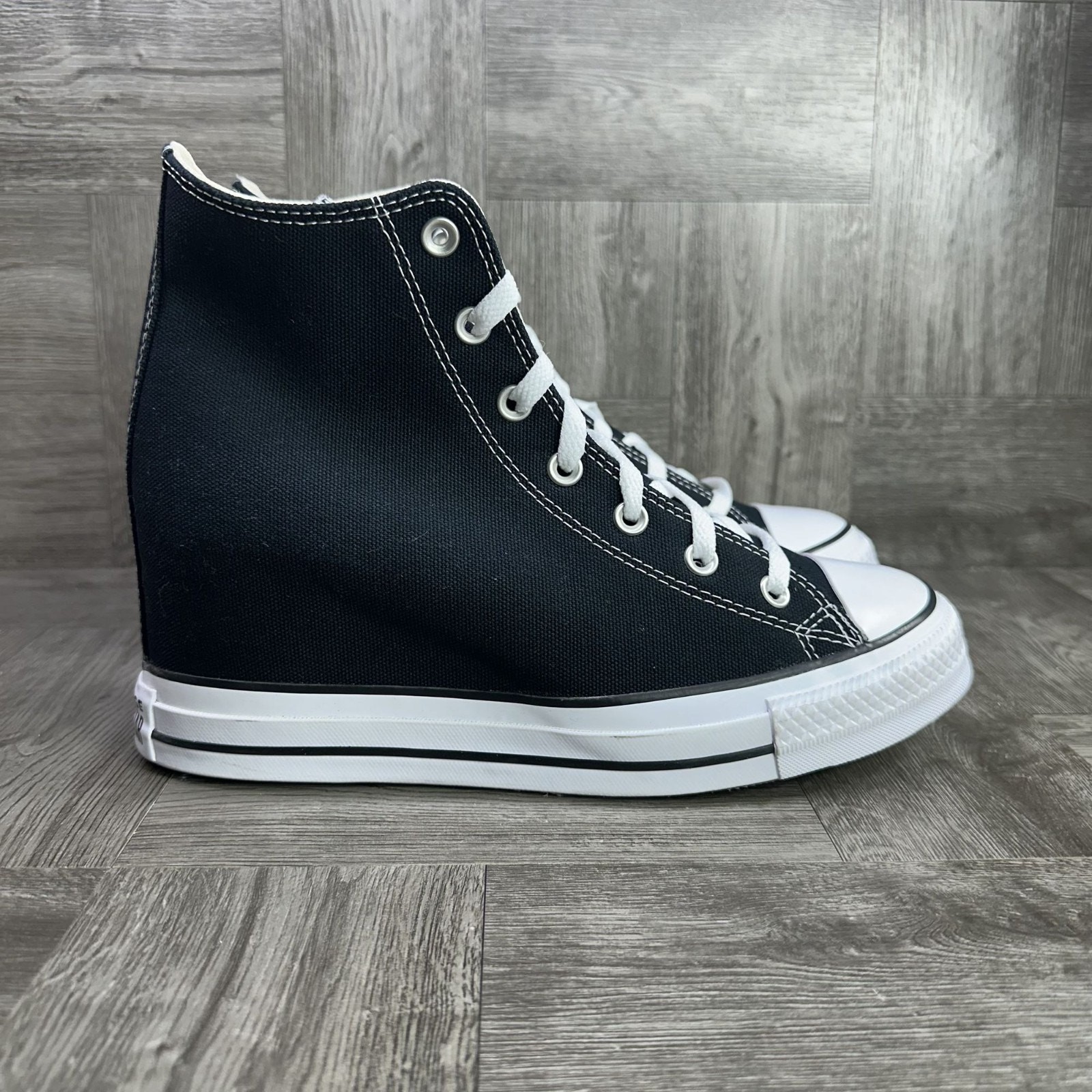 Converse CTAS Classic Wedge Women's size 10.5 Black White Shoes