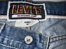 Vintage 2009 Levis 511 Skinny Cut Off Denim Shorts Jorts Mens 32 Medium Wash CUT