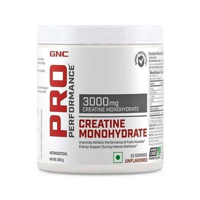 GNC Pro Performance Creatin Monohydrat 3000 mg - 250 gm (geschmacksneutral)...