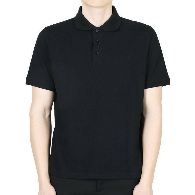 Saint Laurent Cassandra PK Camicia a Maniche Corte da Uomo (Nero) 798944 Y37HC 1000