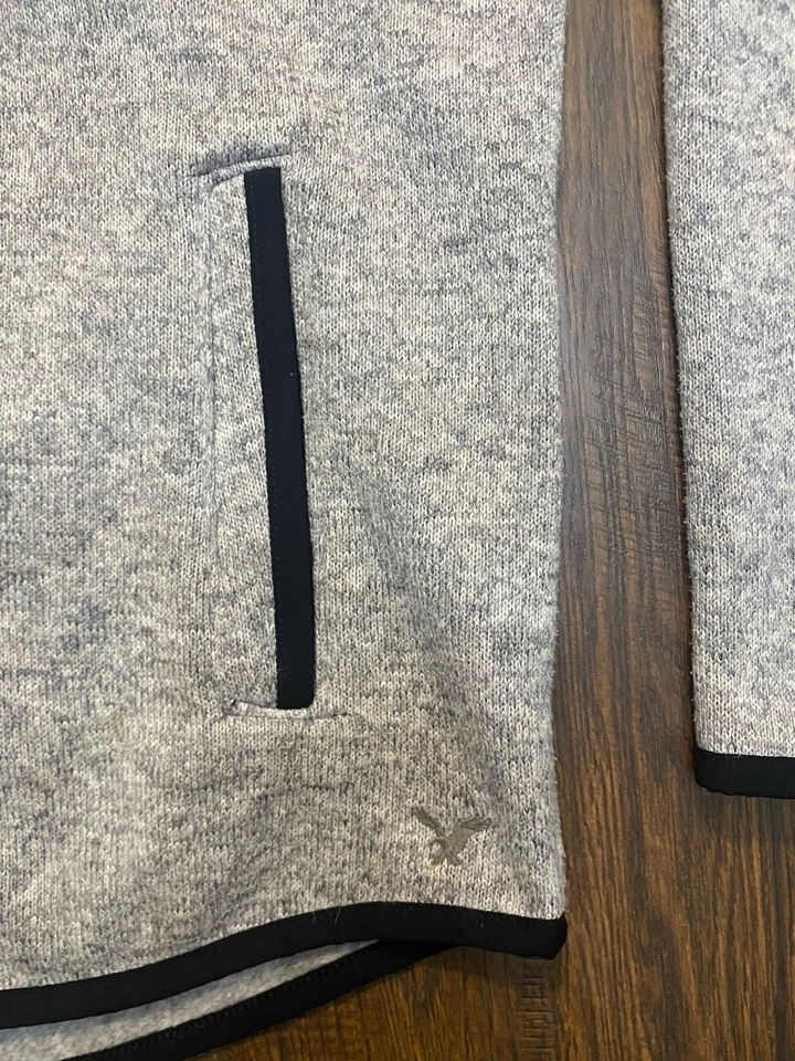 American Eagle Full Zip Fleece Jacket Mens Large - Tall Coat Classic Fit Vintage - Image 2 of 4