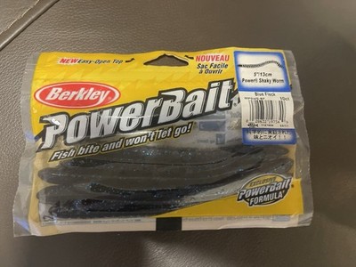 Powerbait Power Shaky Worm 5in Blue Fleck