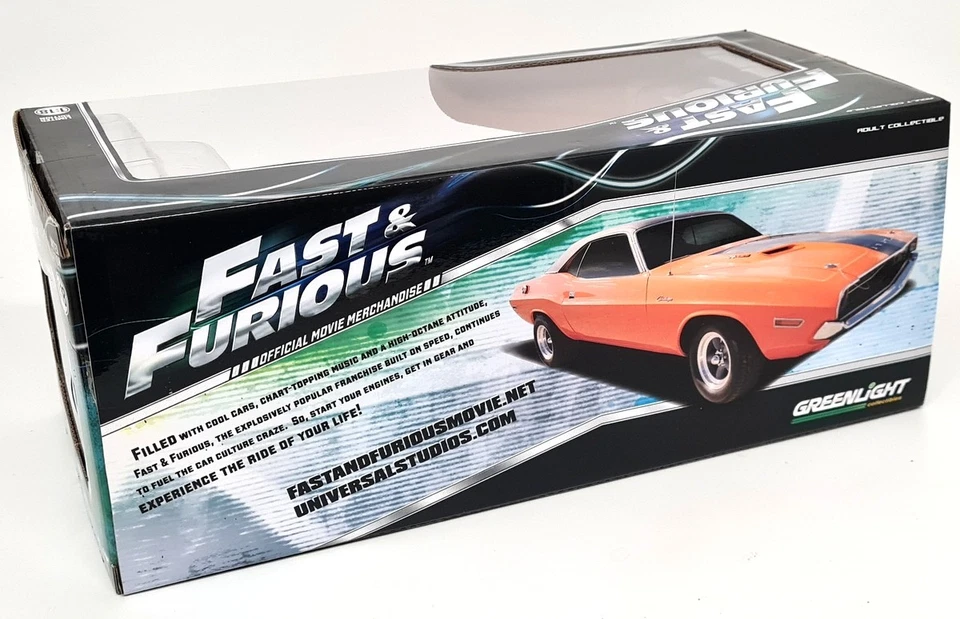 Greenlight 1/18 Dodge Challenger R/T 1970 Fast & Furious Diecast Scale Model Car - Photo 3/4