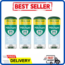 Mitchum Men Triple Odor Defense Antiperspirant Deodorant Gel 4 Pack, Unscented