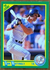 ungraded Don Mattingly #1 1990 Score baseball card