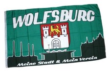 Fahne / Flagge Wolfsburg Silhouette Fan 90 x 150 cm