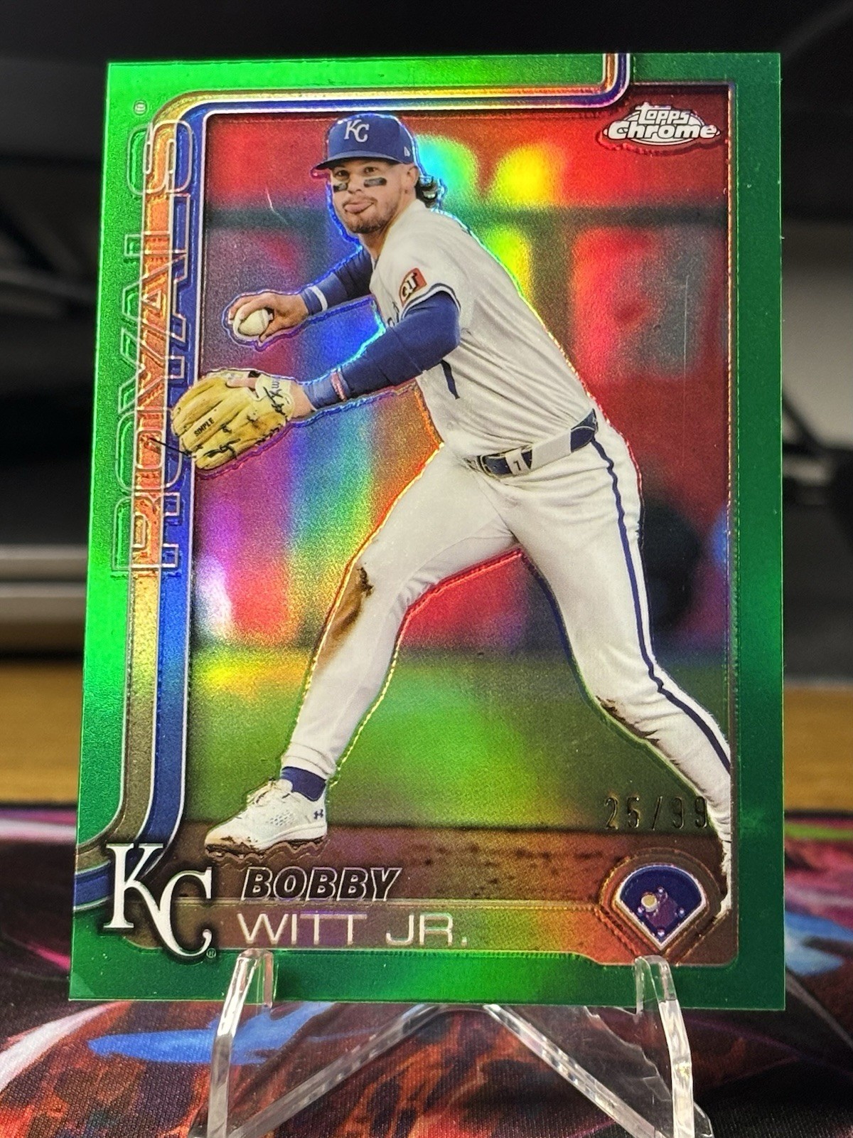 2025 Topps Chrome - Bobby Witt Jr. #93 Green Refractor /99