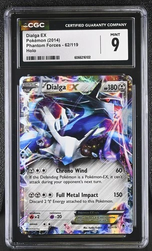 CGC 9 MINT Dialga EX 2014 Phantom Forces 62/119 Holo Pokemon Card