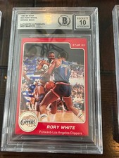 1984-85 Star Company RORY WHITE WRONG Back Auto Signed BAS Slab Auto Grade 10