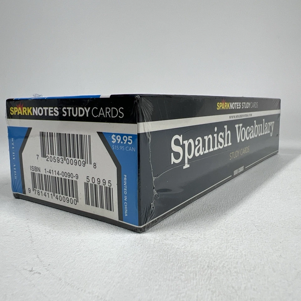 Spanish Vocabulary SparkNotes Study Cards 1000 Cards NEW SEALED - Image 3 of 4