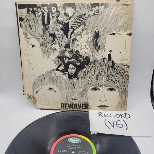The Beatles Revolver LP Vinyl Record Album Capitol Rainbow VG
