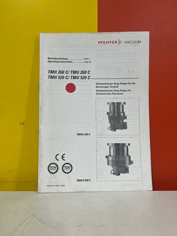 PFEIFFER VACUUM PM 800 370 BND (9906) 9906 Turbomolecular Drag Pumps Operating