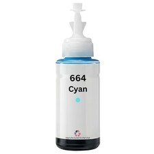 Compatible Ink Bottle for Epson 664 T664220-S 70ml Cyan-USA