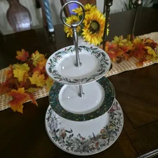 POTTERY BARN 12 Days of Christmas Stoneware 3 Tiered Stand NEW