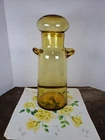 Vintage Blenko Yellow Glass 20” Lidded Apothecary Jar Vessel John Nickerson