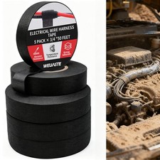 Roll 3/4"x50FT Wiring Harness Tape - High Temp Self-Adhesive Cloth Tape H12
