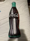 Vintage 1960's Coca Cola Bottle Tin advertising thermometer 29 Inch