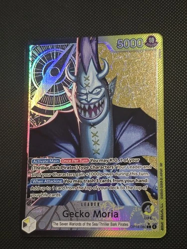 Gecko Moria - OP14-080 Leader  (Alternate Art) One Piece The Azure Sea's Seven
