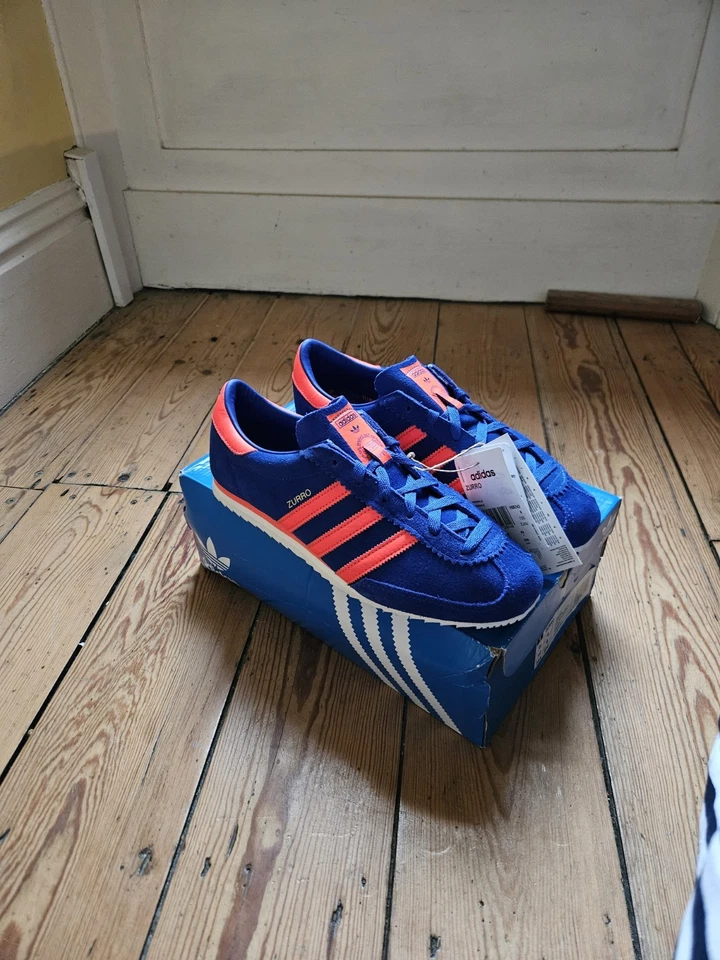 ADIDAS ZURRO "DUBLIN" BLAU/ORANGE GRÖSSE 8 SELTEN ORIGINALS 2021 H05742 - Bild 2 von 4