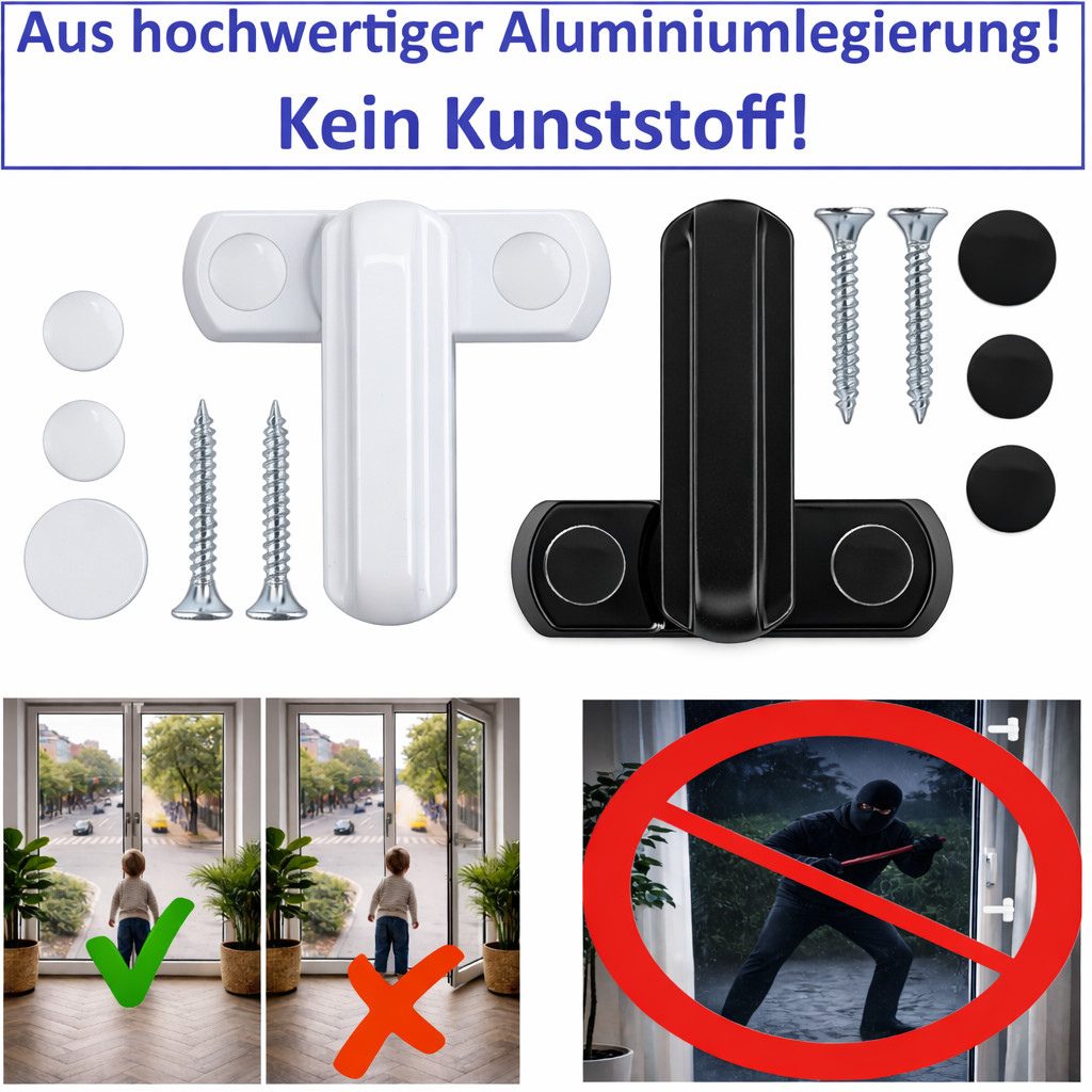 Fenstersicherung Fensterschloss Fensterriegel Einbruchschutz Kindersicherung NEU