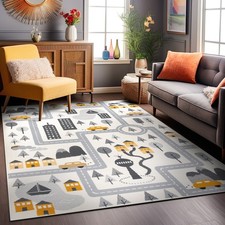 Rugshop Kids Room Area Rugs Adventureville Kids Play Road Living Room Rugs 8x10