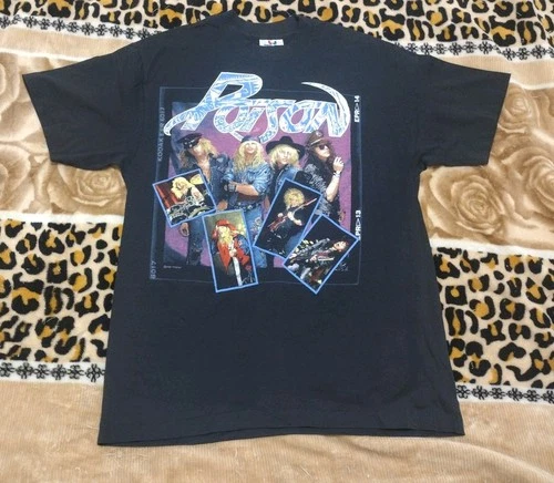 Poison Open Up And Say Ahh Album Promo T-shirt 1980s vintage concert t-shirt, vintage, single stitch, B+ condition