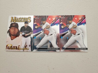 Sixto Sanchez (3) Lot 2021 Topps Finest #47 Base x2 + Insert Marlins Rookie RC