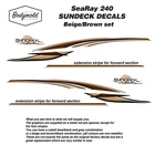 SeaRay 240 SUNDECK Decal/Graphics  BROWN/BEIGE set