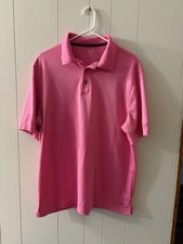 Champion Golf Short Sleeve Polo Men’s Large Pink Duodry Bright Polo Shirt S3