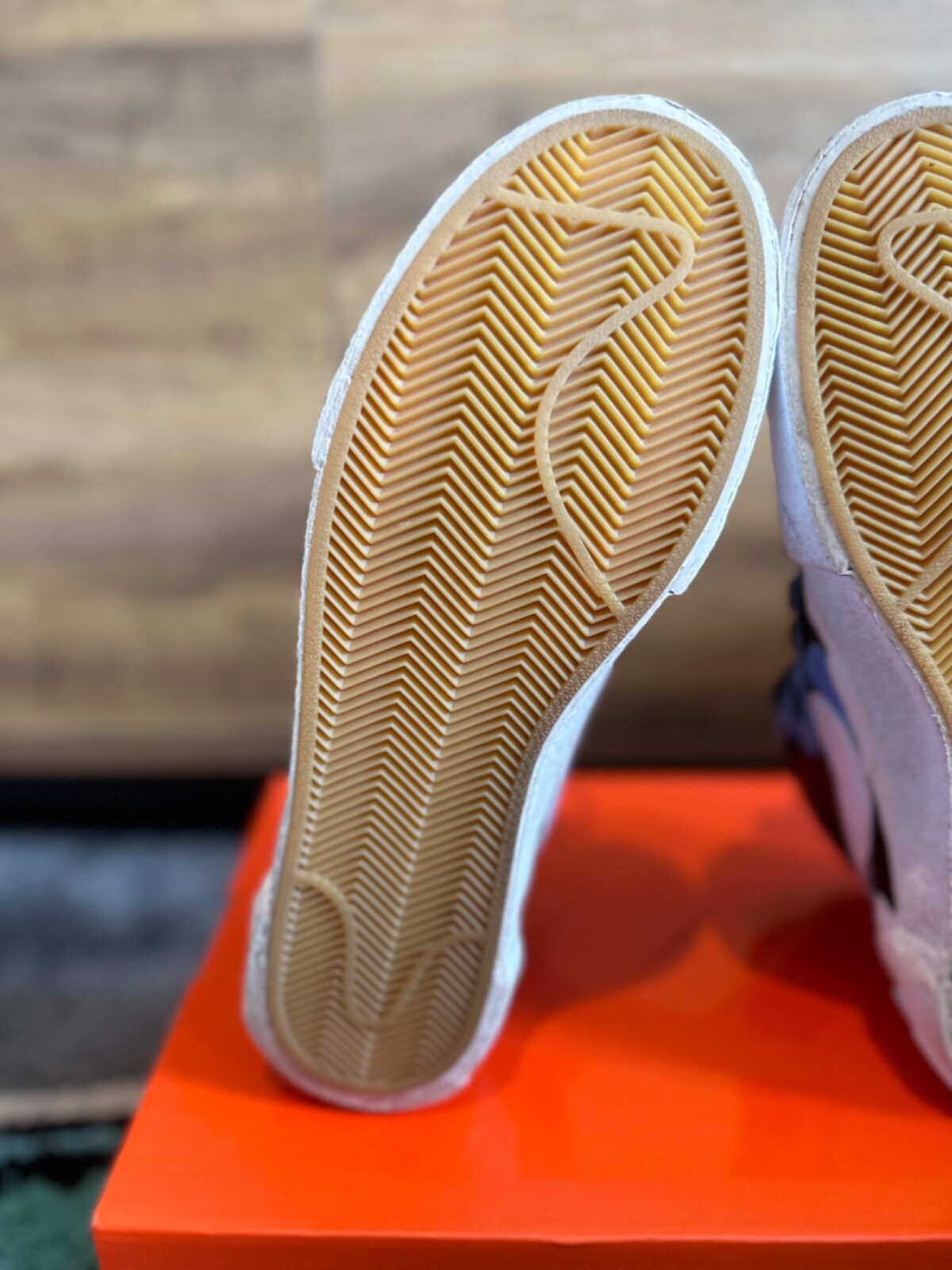 SACAI X NIKE Taglia 8.5 UK Blazer Nike sacai x Mid Nero Blu (indossato una volta)