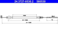 ATE Handbremsseil Links FüR Evasion Ulysse Lancia Zeta Peugeot 806 1.8-2.1D