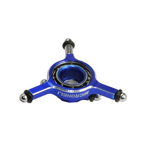 Placa de aluminio CNC Microheli Precision (AZUL/PÚRPURA) T-REX 150 DFC Foto 2 de 2