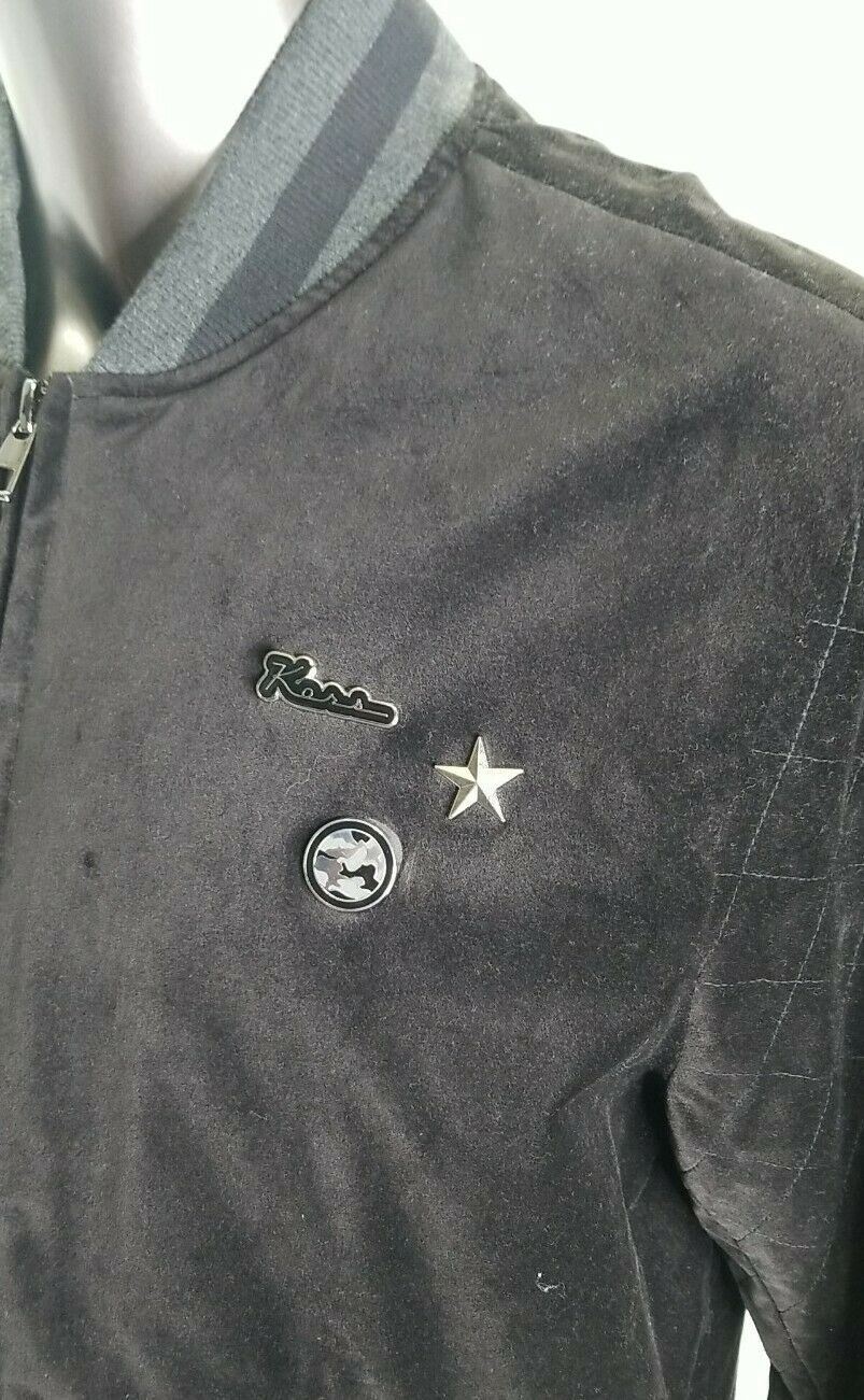 Michael Kors Jacket SZ 2XL Bomber Velvet Men's Regular Fit Black Grey NEW $400 image 8